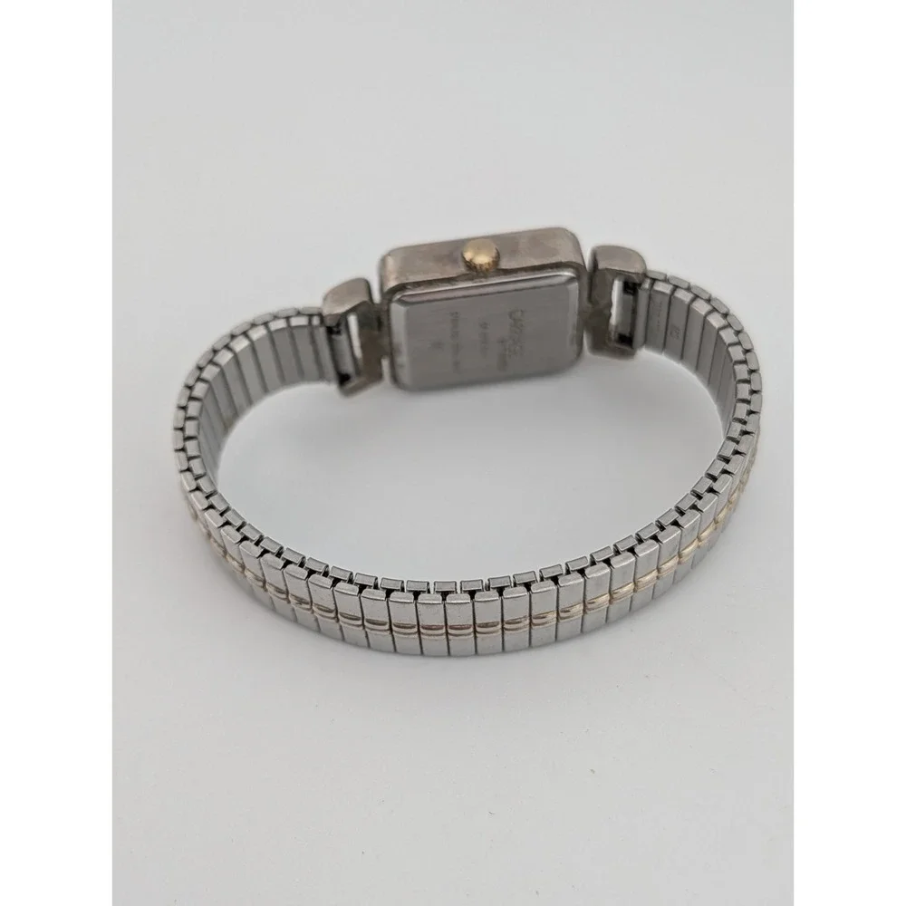 Carriage Timex Watch Women 19mm Case Two Tone‎ Stretch Band New Battery
